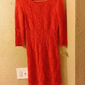 See through red dress size S